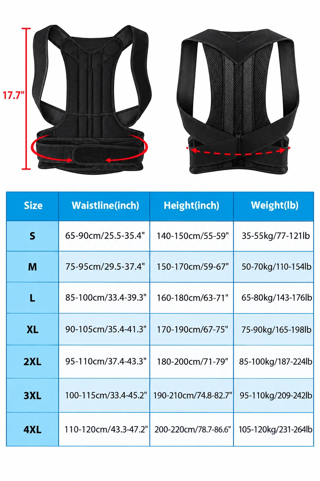 Adjustable Neoprene Posture Brace